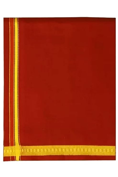 Each dhoti is machine-crafted with precision and care, ensuring long-lasting wear and comfort. gold Zari and Sabari Mala Ayyappa styles