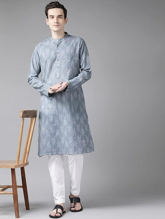 This Mens Kurta features a classic design crafted from high-quality cotton that is both comfortable and stylish. Men Kurta