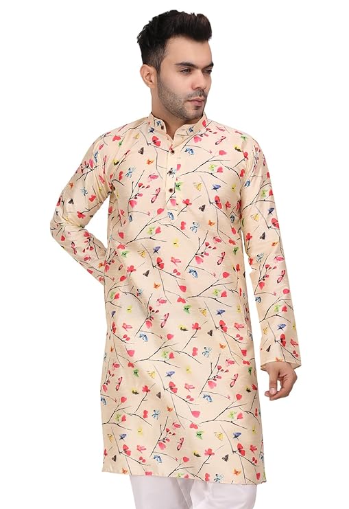 LABELZERO Regular Fit Casual & Ethnic Wear Solid Lightweight Men's Cotton Kurta (Multicolor)