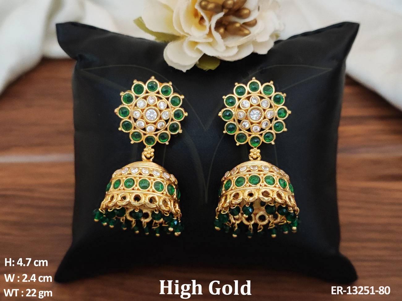 Antique Jhumka Earrings. Made with high-quality brass metal
