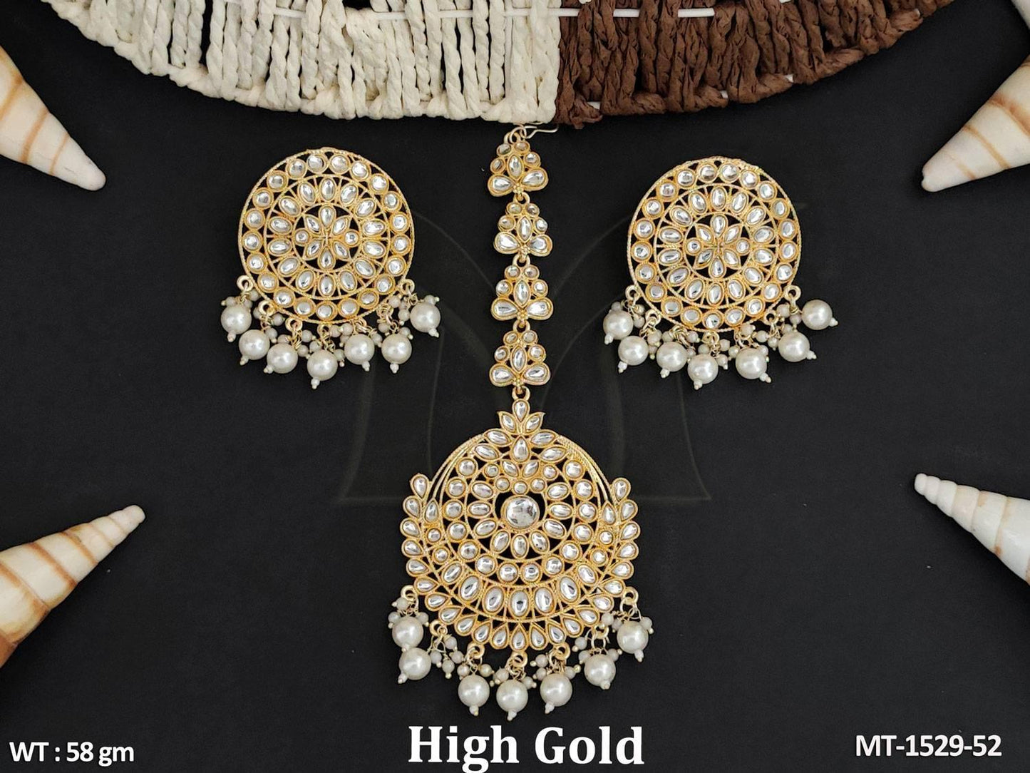 Elevate your party look with this Antique Jewellery Designer Maang Tikka,