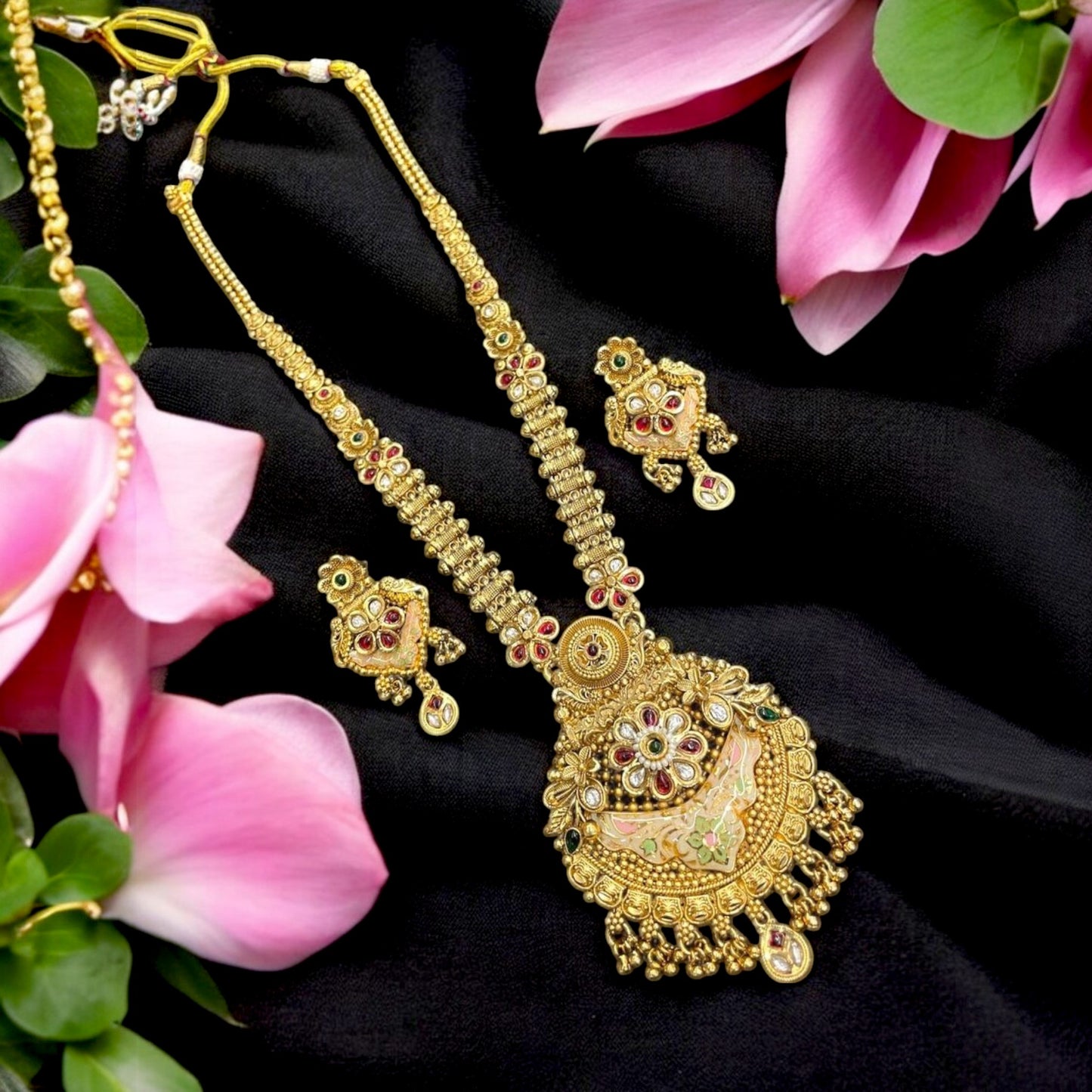 Tribal Long Haram Rajwadi Jewellery Set