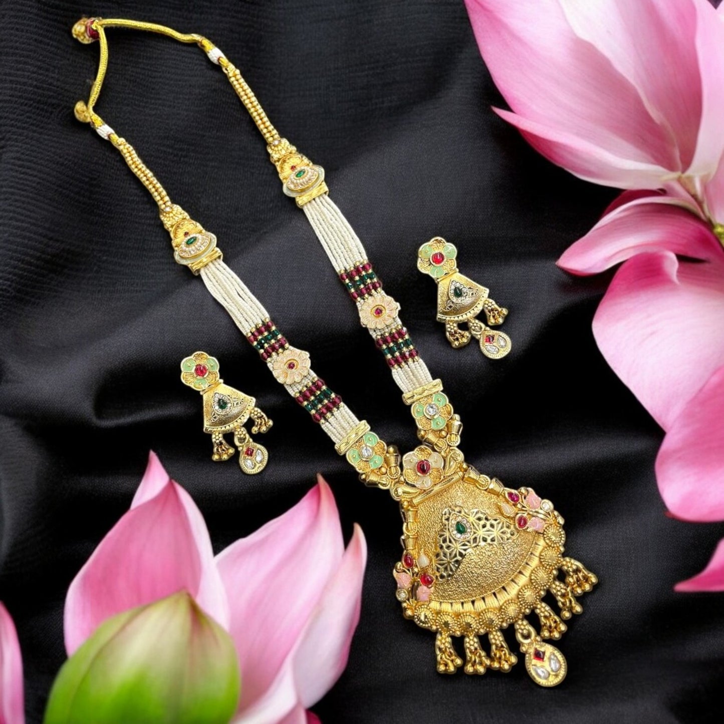 Tribal Long Haram Rajwadi Jewellery Set