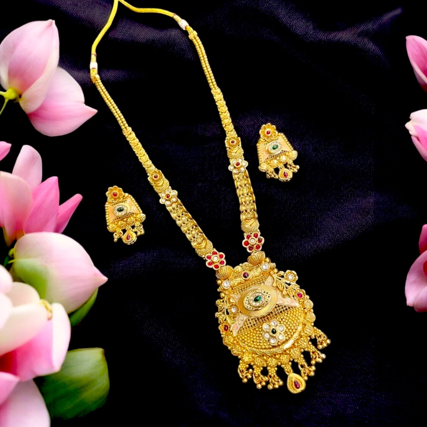 Tribal Long Haram Rajwadi Jewellery Set