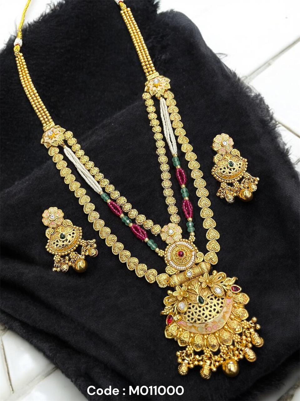 Tribal Long Haram Rajwadi Jewellery Set