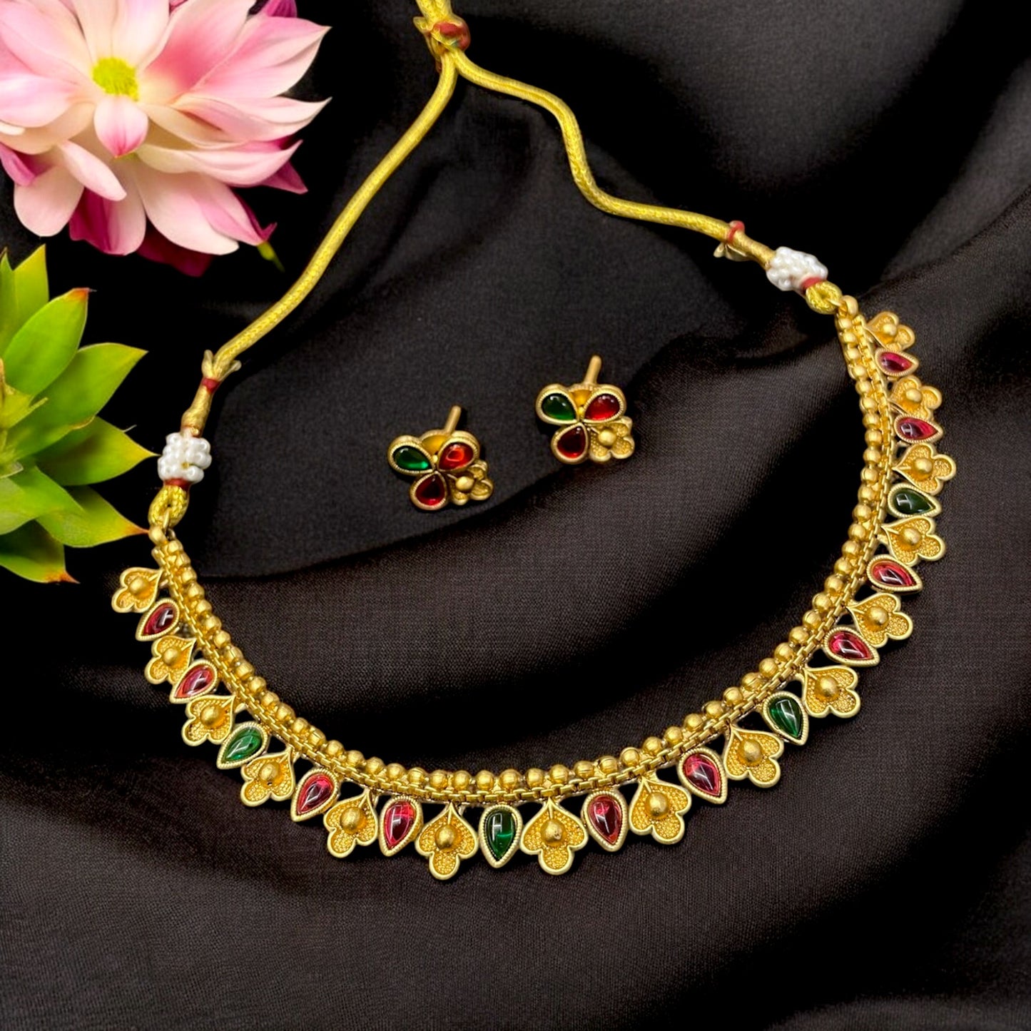 Elevate your style with our Antique Godly Figures Inspired Ethnic Necklace Set.