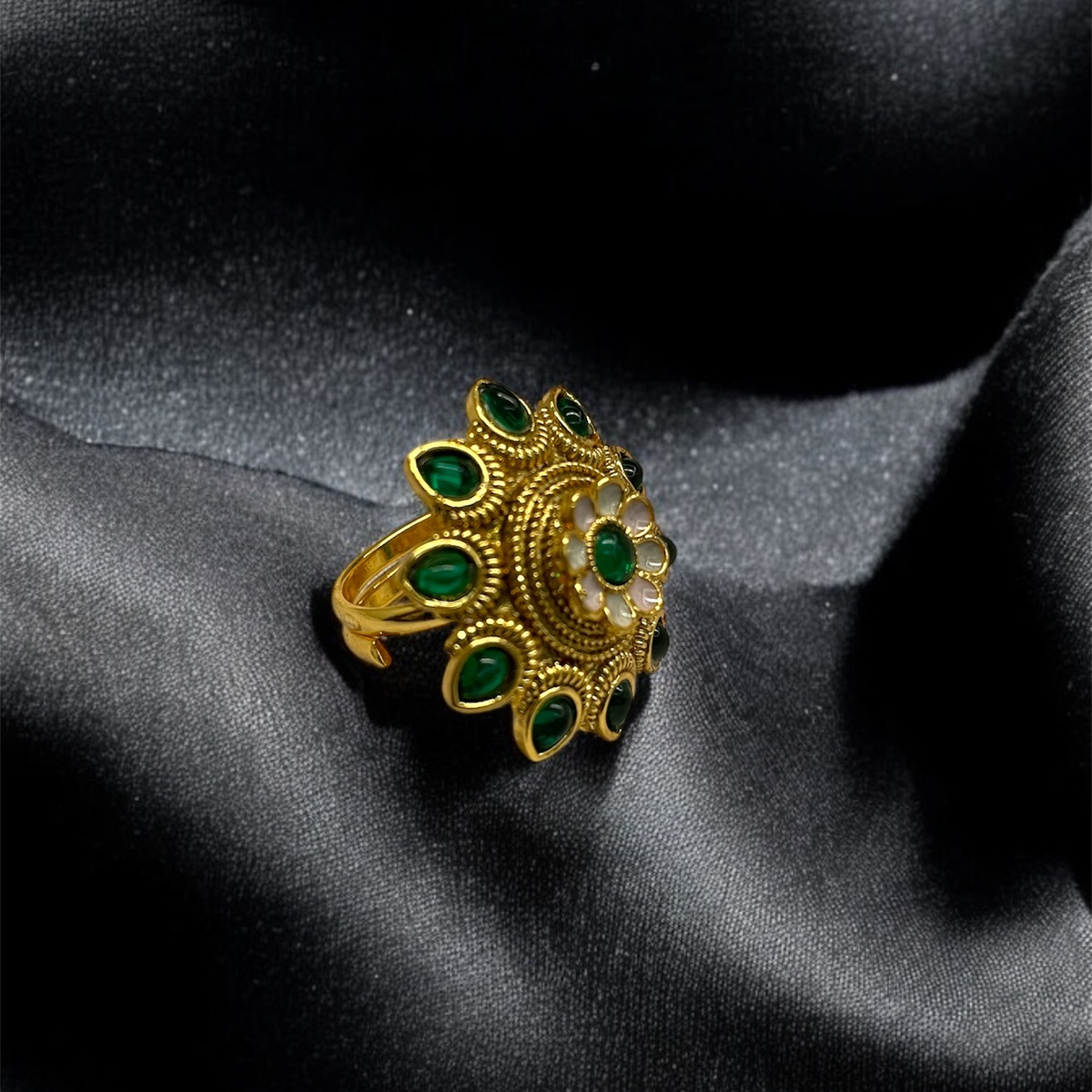 Elegant Gold Plated Adjustable Finger Ring – Perfect for Any Occasion