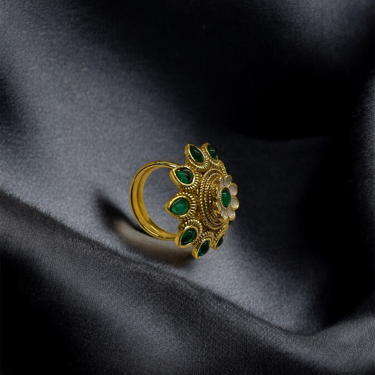 Elegant Gold Plated Adjustable Finger Ring – Perfect for Any Occasion