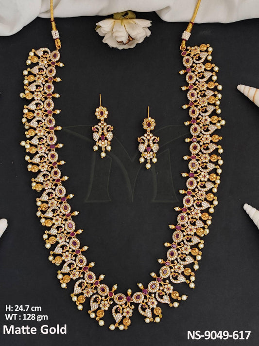 This long necklace set is the perfect accessory for any party or special occasion.