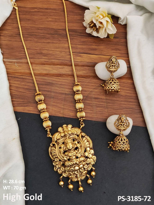 Step up your style game with this designer temple pendant set.