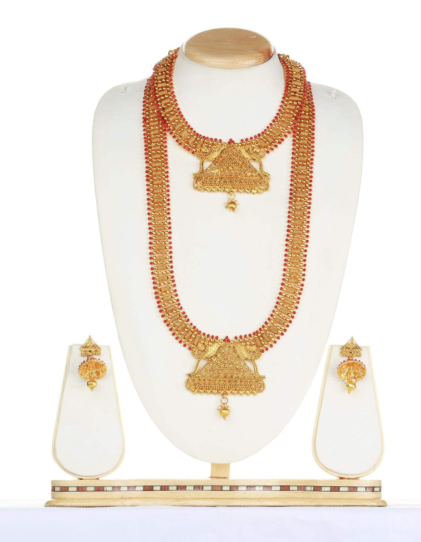 South Indian Maroon Color Haram Set For Women