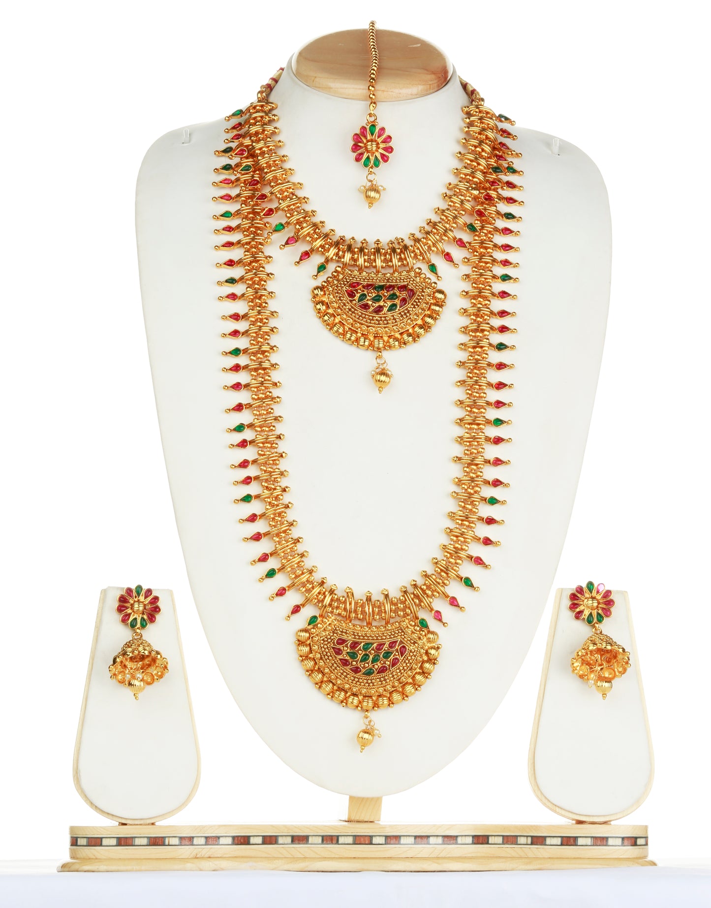 Classy Design Green Maroon Color Haram Set For Women