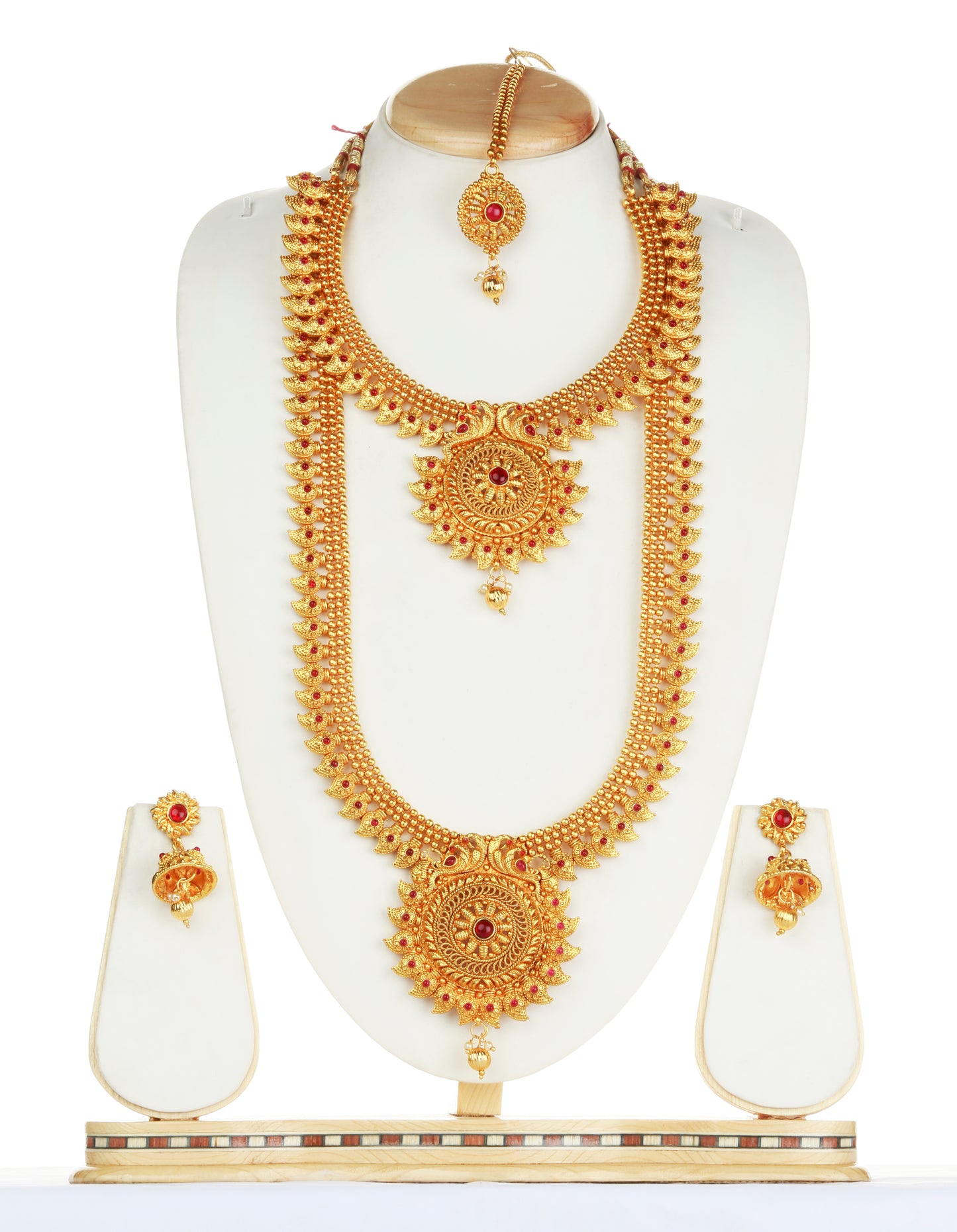 Peacock Design Maroon Color Haram Set