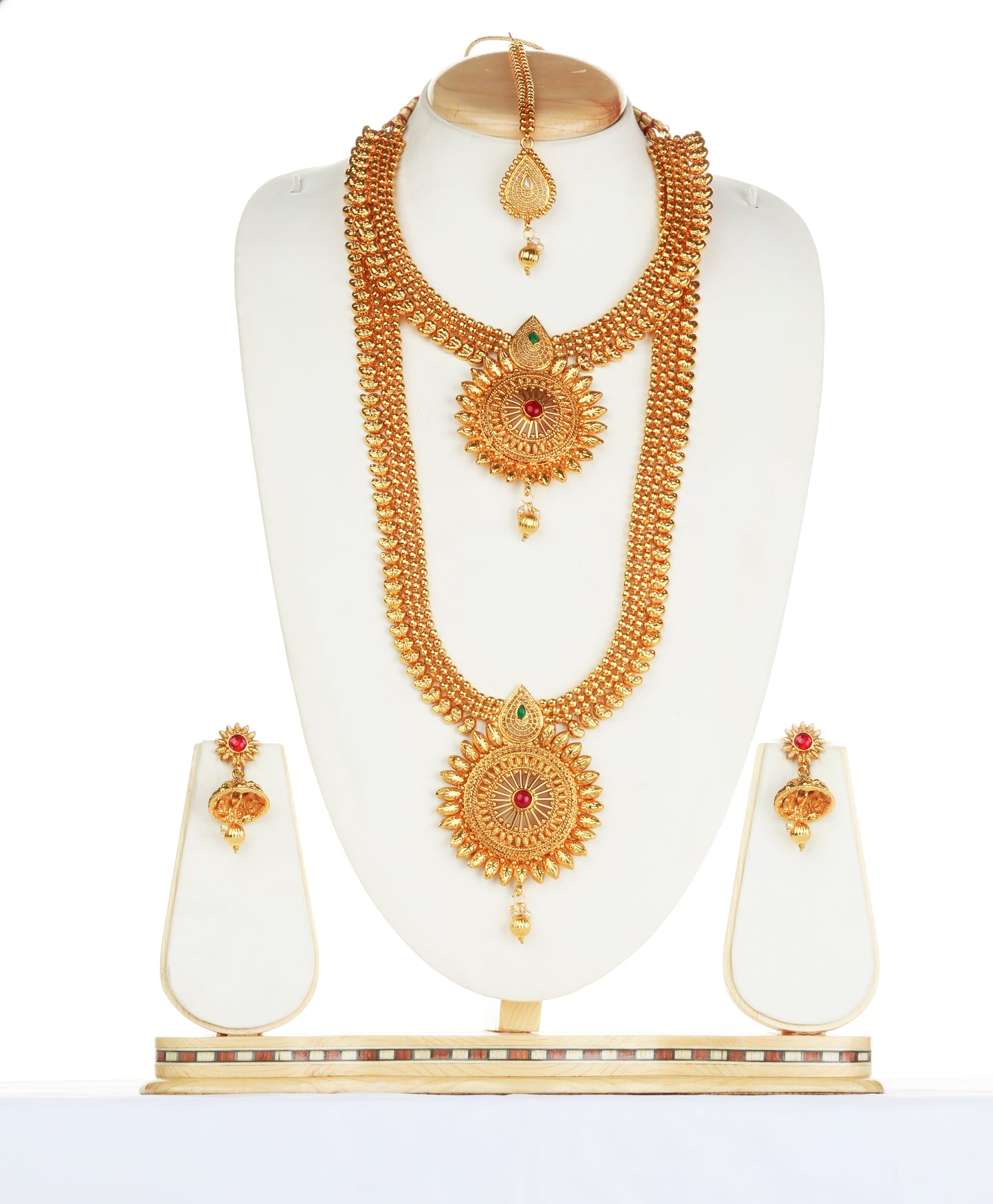 Latest Green Maroon Color Haram Set