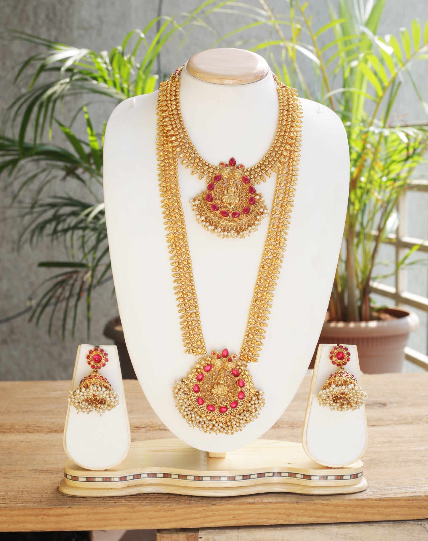 Maroon Color Laxmi Design Haram Set For Women