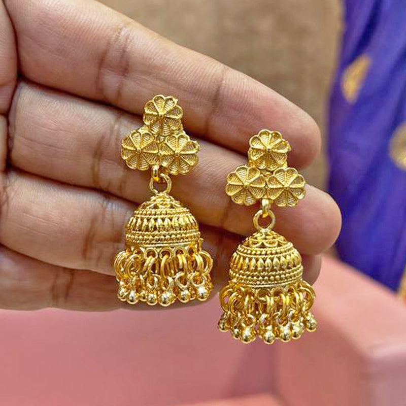 Brass Haram Combo High Gold Plated Necklace With Jhumki