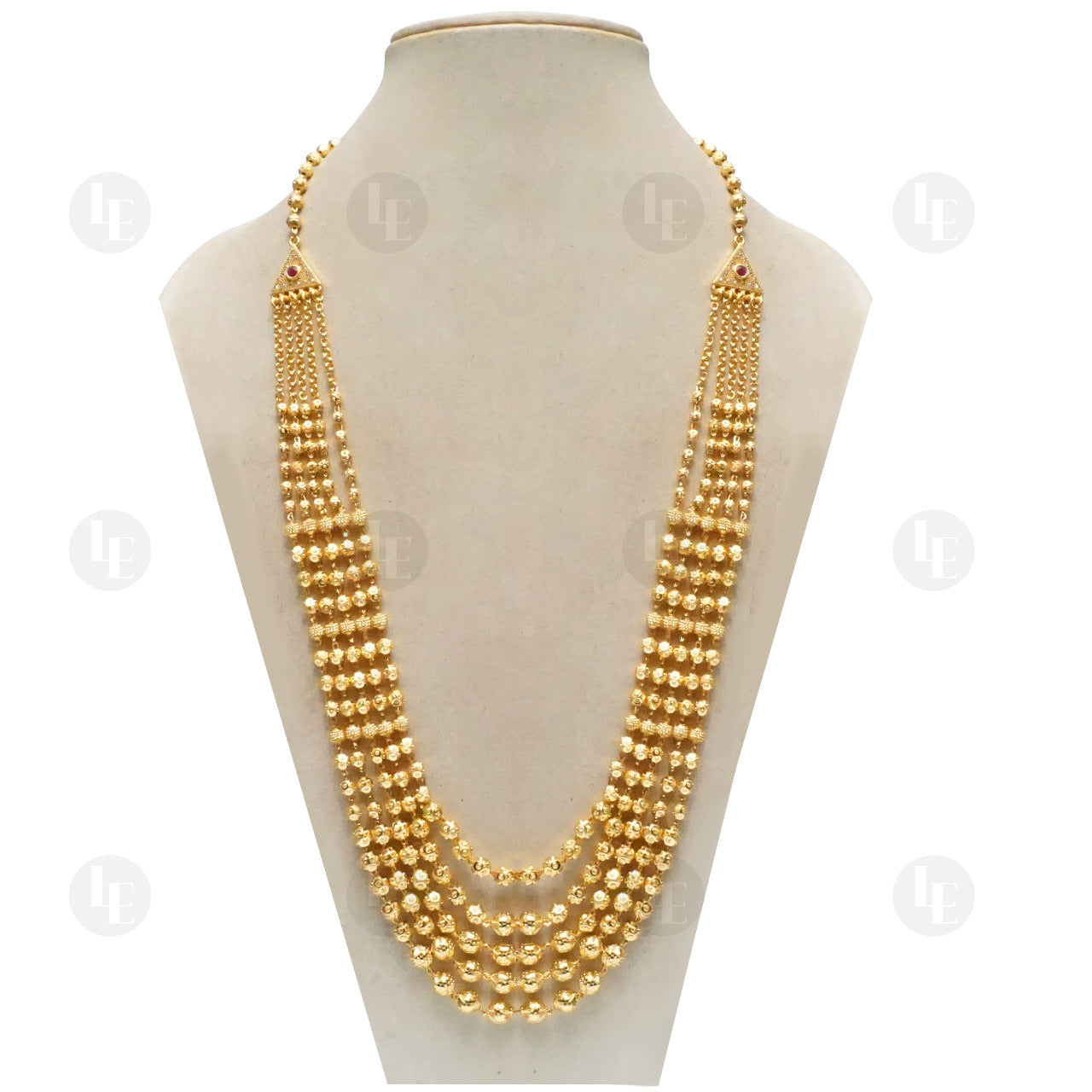 Shimmering Micro Gold Plated Long Mala Set