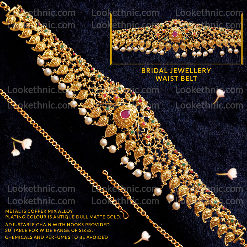 Multi Color Matte Finished Kamarpatta For Women