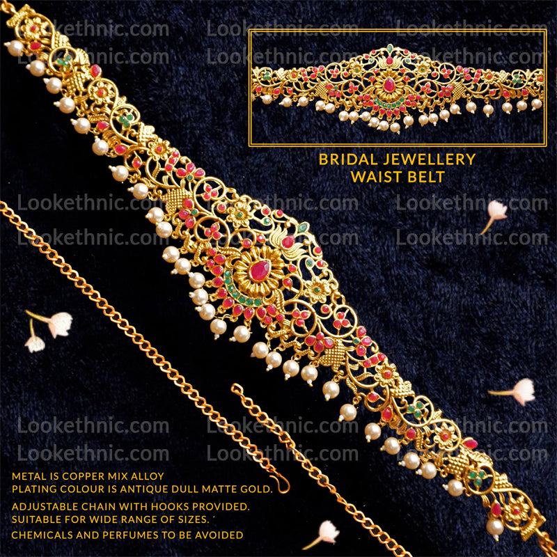 Traditional Matte Finished Designer Kamarpatta For Women