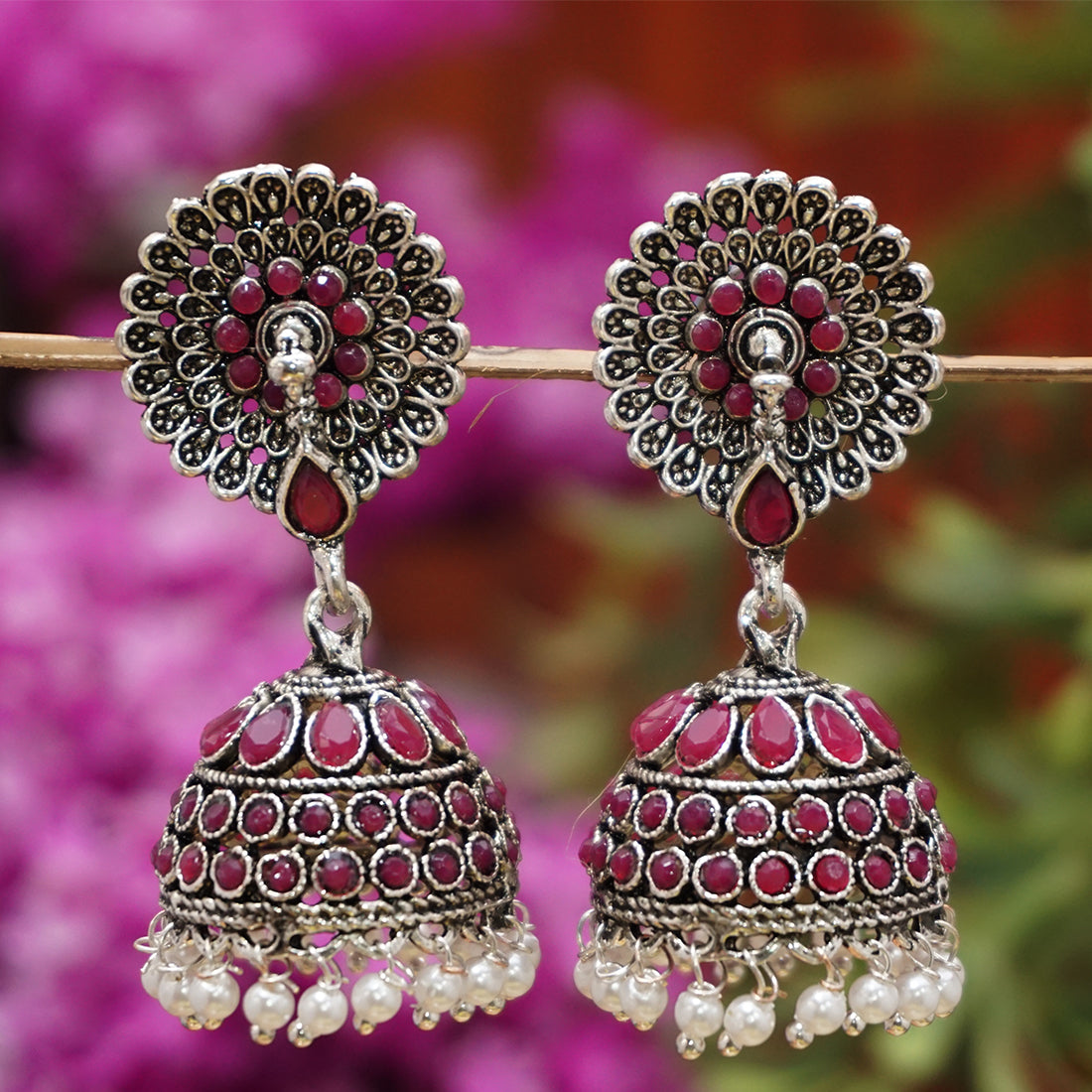 Peacock Design Multicolor Jhumka Earring