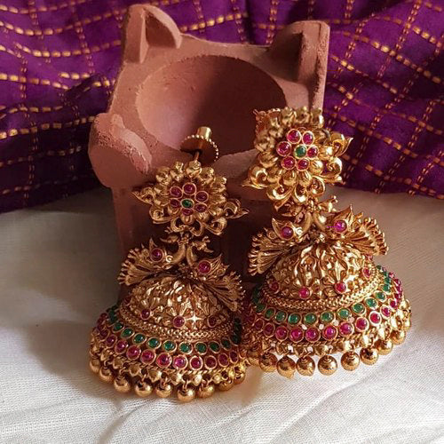 Peacock Jhumka Earring