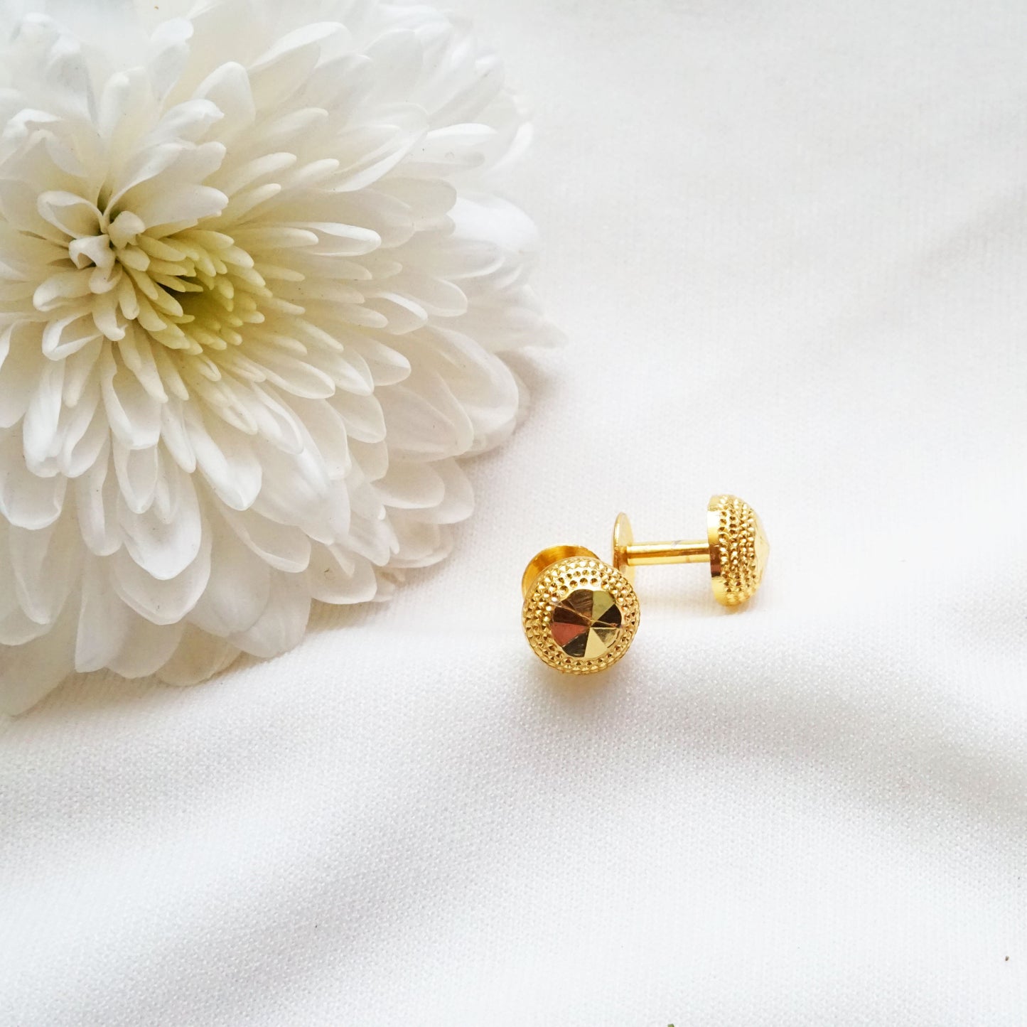 Small Micro Plated Screw Back Stud Earrings For Women