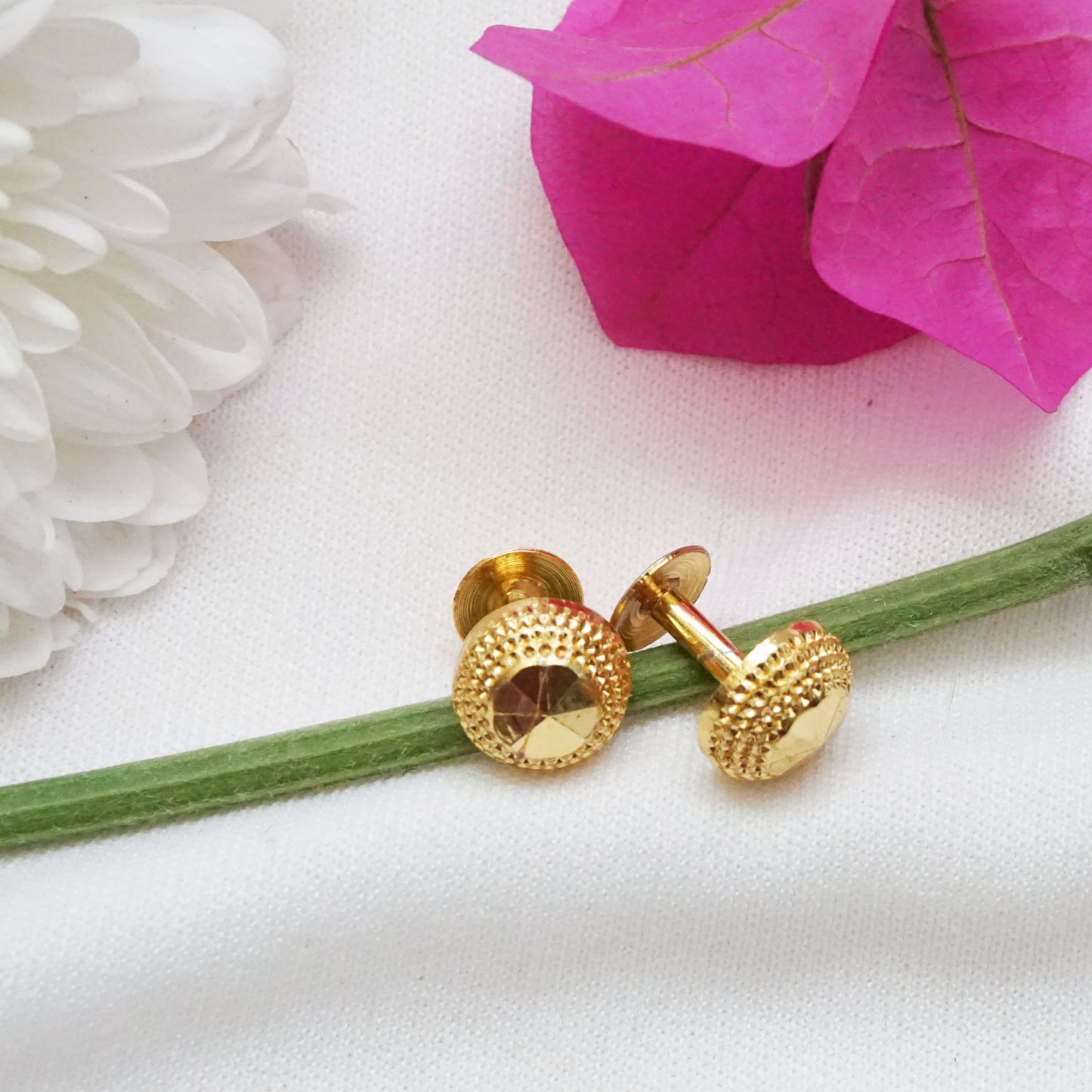 Small Micro Plated Screw Back Stud Earrings For Women