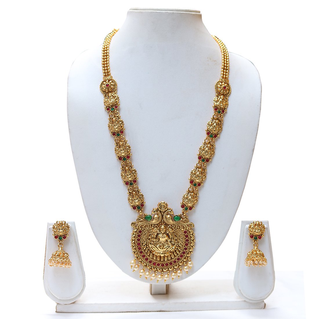Look Ethnic Gold Plated Long Necklace For Women (LEMZL00049)