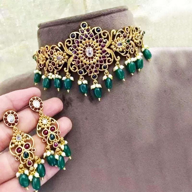 Choker Necklace Set | Gold Plated Choker Necklace Set | Necklace Set