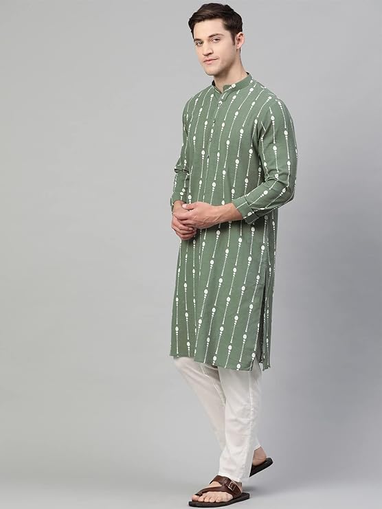 The unique design and classic colors are perfect for formal or casual wear. Men Kurta  cotton fabric