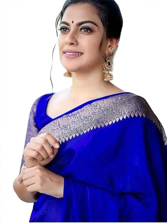 This Woven Design Kanjivaram Banarasi Silk Saree features a luxurious, high quality fabric, sturdy natural zari woven design, and a matching unstitched blouse piece.