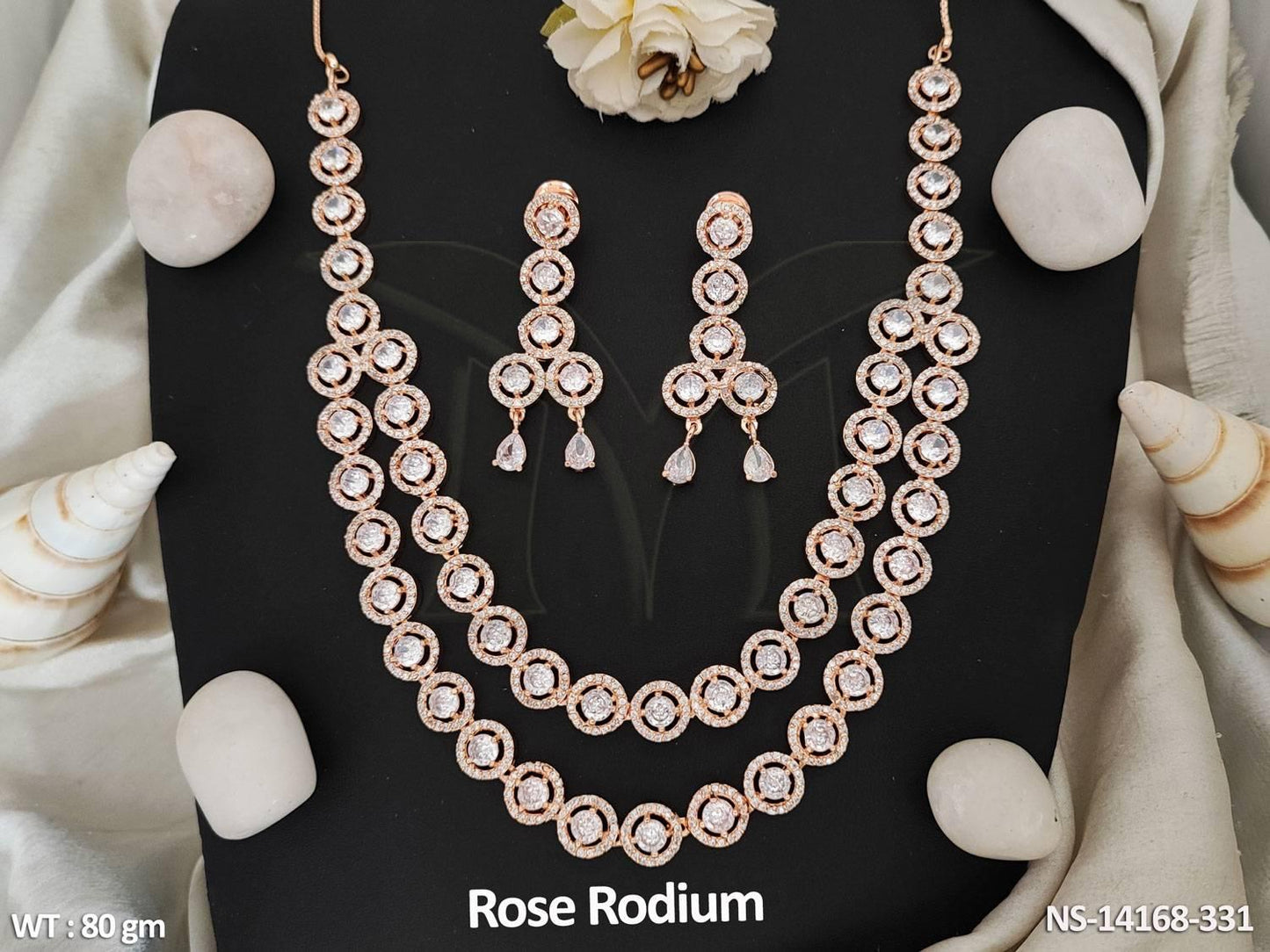 Exude elegance and sophistication with its beautiful design. Complete your look with this stunning set.