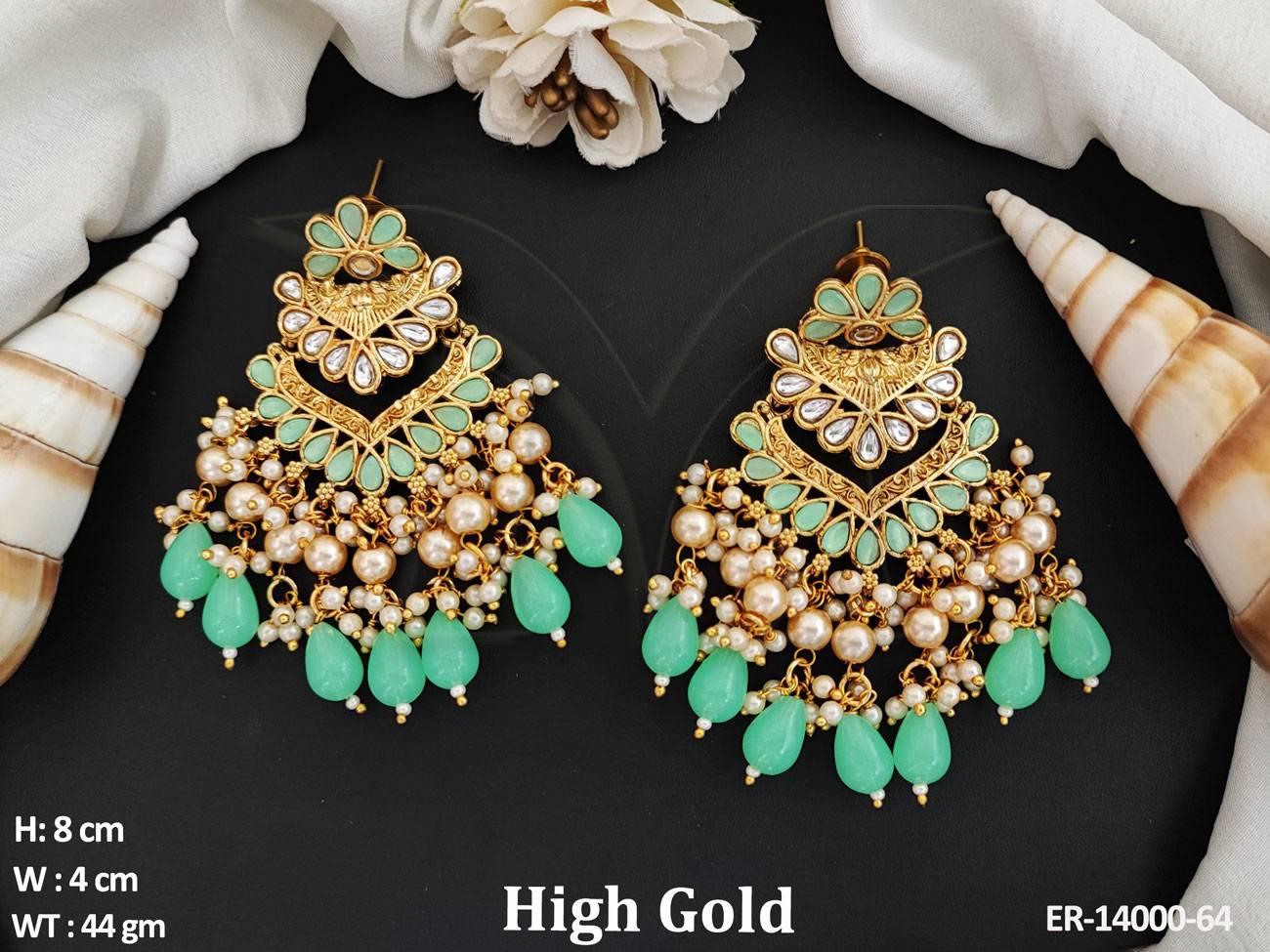 Expertly crafted with High Gold Polish, these Antique Dangler Earrings are the perfect addition to any party wear ensemble.