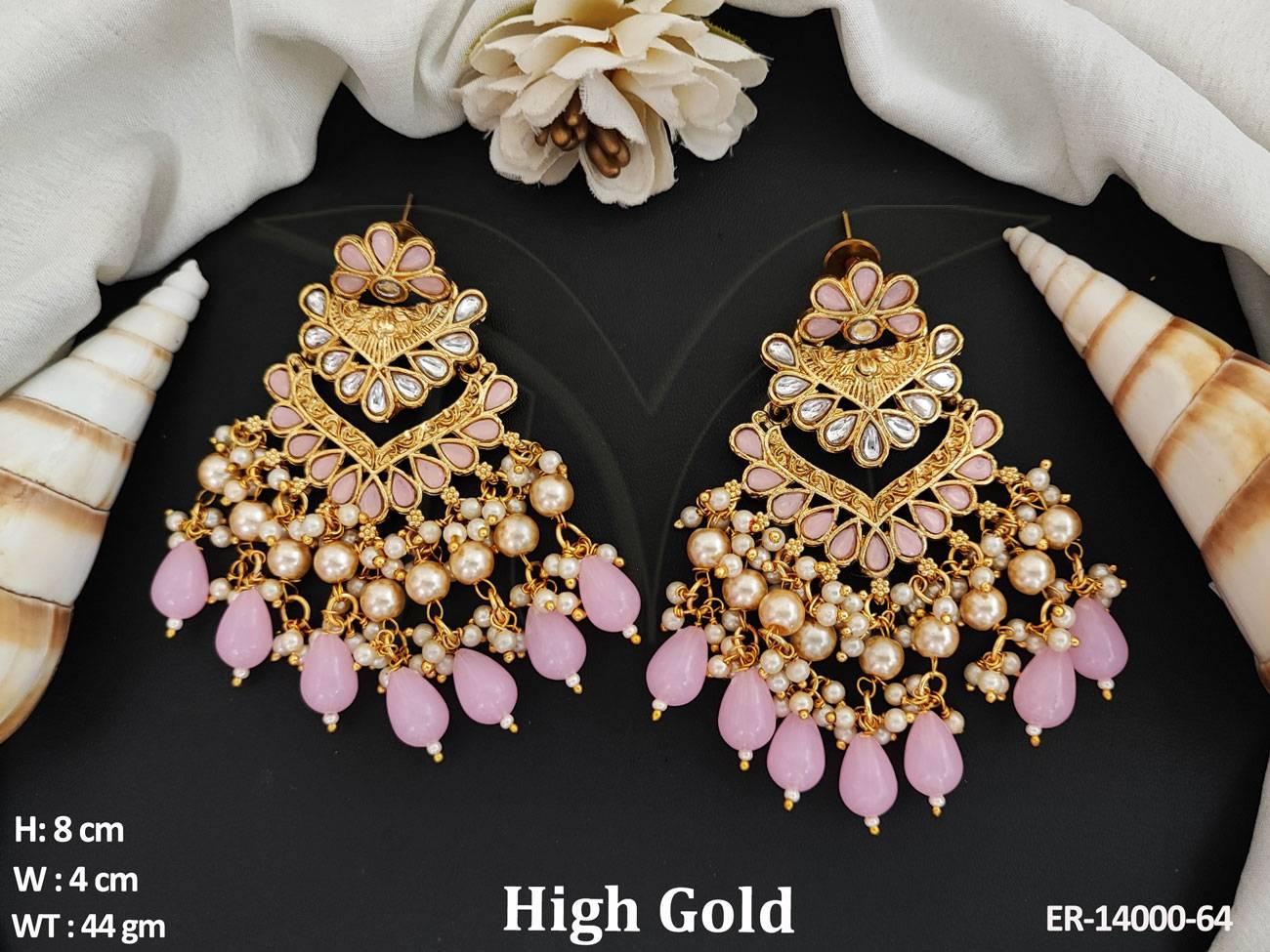 Expertly crafted with High Gold Polish, these Antique Dangler Earrings are the perfect addition to any party wear ensemble.