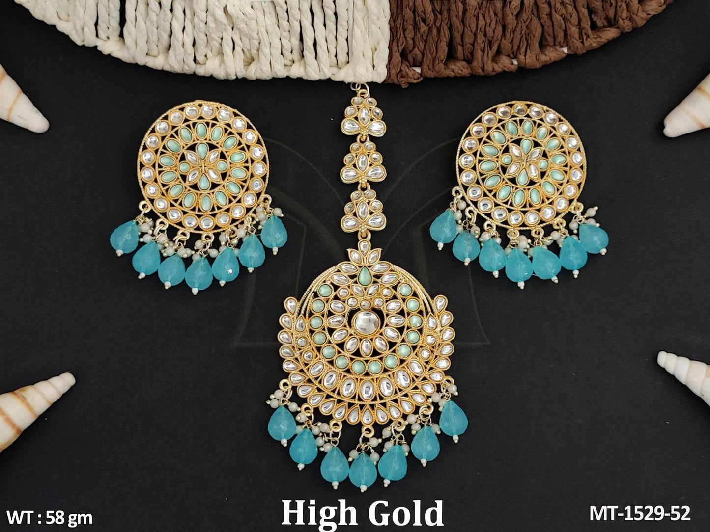 Elevate your party look with this Antique Jewellery Designer Maang Tikka,