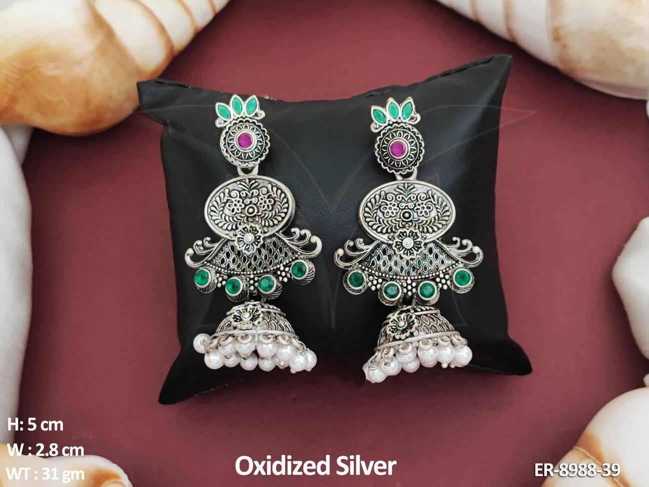 Touch of elegance to your outfit with our Designer Pearl Clustered Earrings.