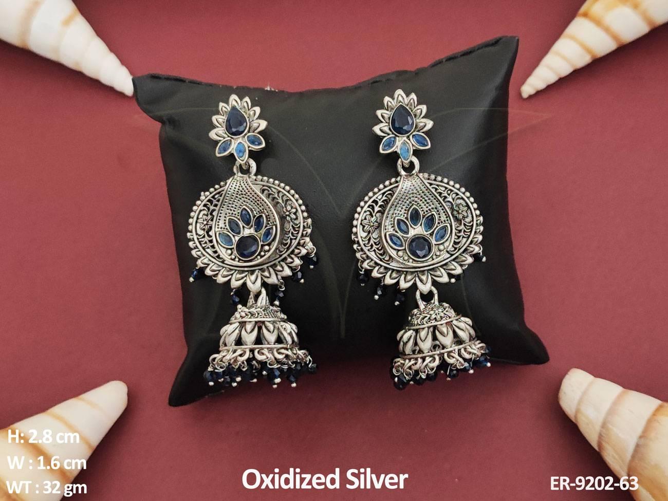 Made with high-quality materials and a unique oxidised silver finish, these earrings are both stylish and durable.