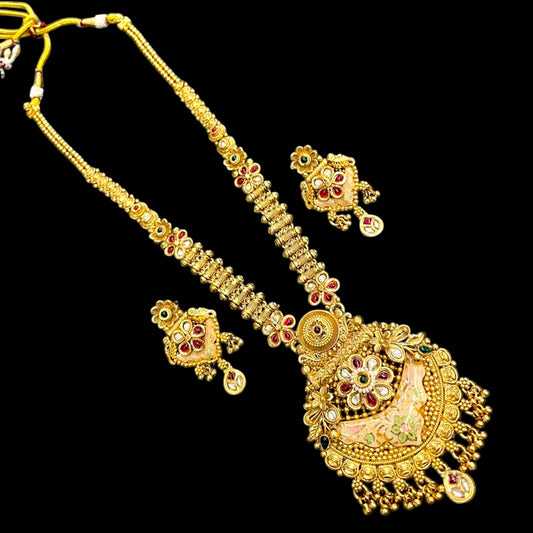 Tribal Long Haram Rajwadi Jewellery Set
