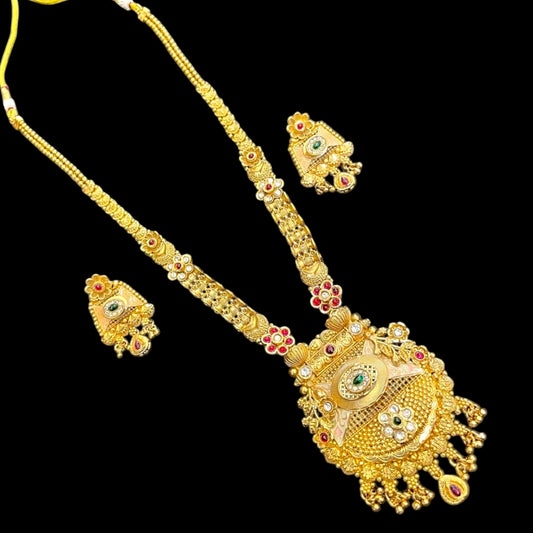 Tribal Long Haram Rajwadi Jewellery Set