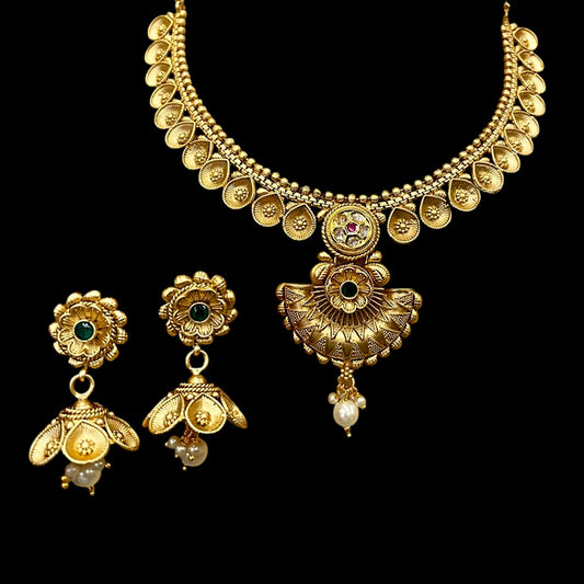 Rajwadi Plating Brass Necklace Set