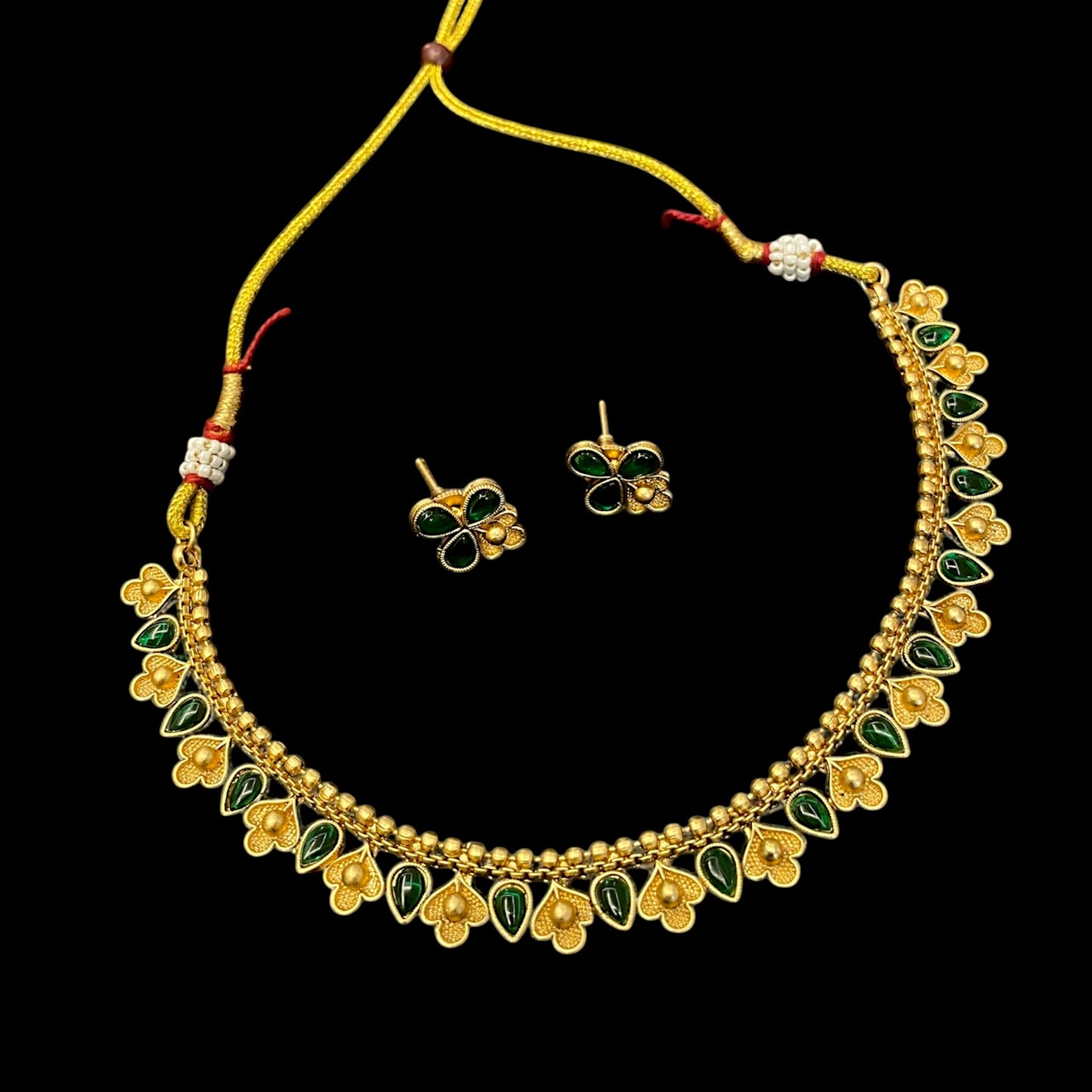 Enhance your style with our Antique Godly Figures Inspired Ethnic Necklace Set.