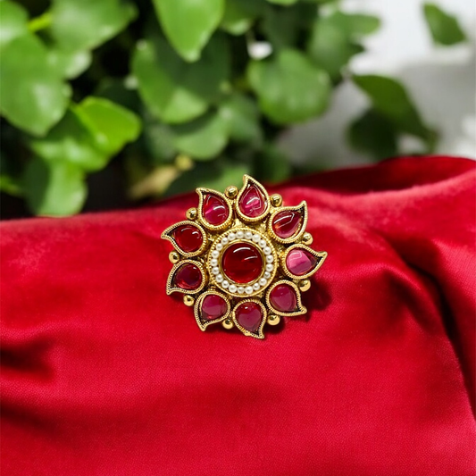 Trendy Gold Plated Adjustable Finger Ring – Fashion Meets Flexibility