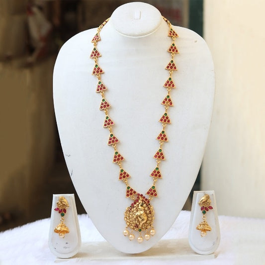 Elephant Inspired Gold Plated Necklace Set for Women