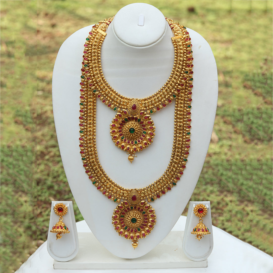 Gold plated jewellery | bridal jewellery set | wedding jewellery | Haram Necklace Set