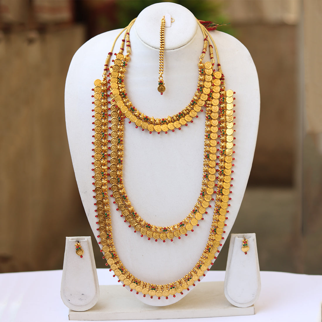 Baridal Necklace Set | Haram Necklace Set | Temple Necklace Set | Laxmi Coin Necklace Set 