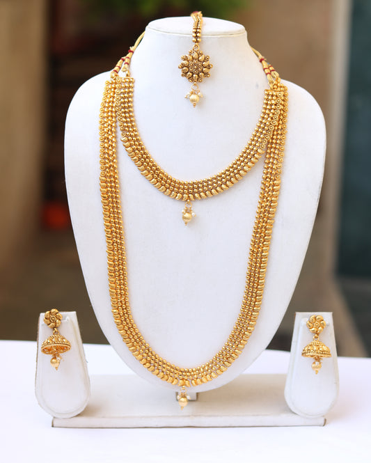 Attractive Golden Color Haram Set