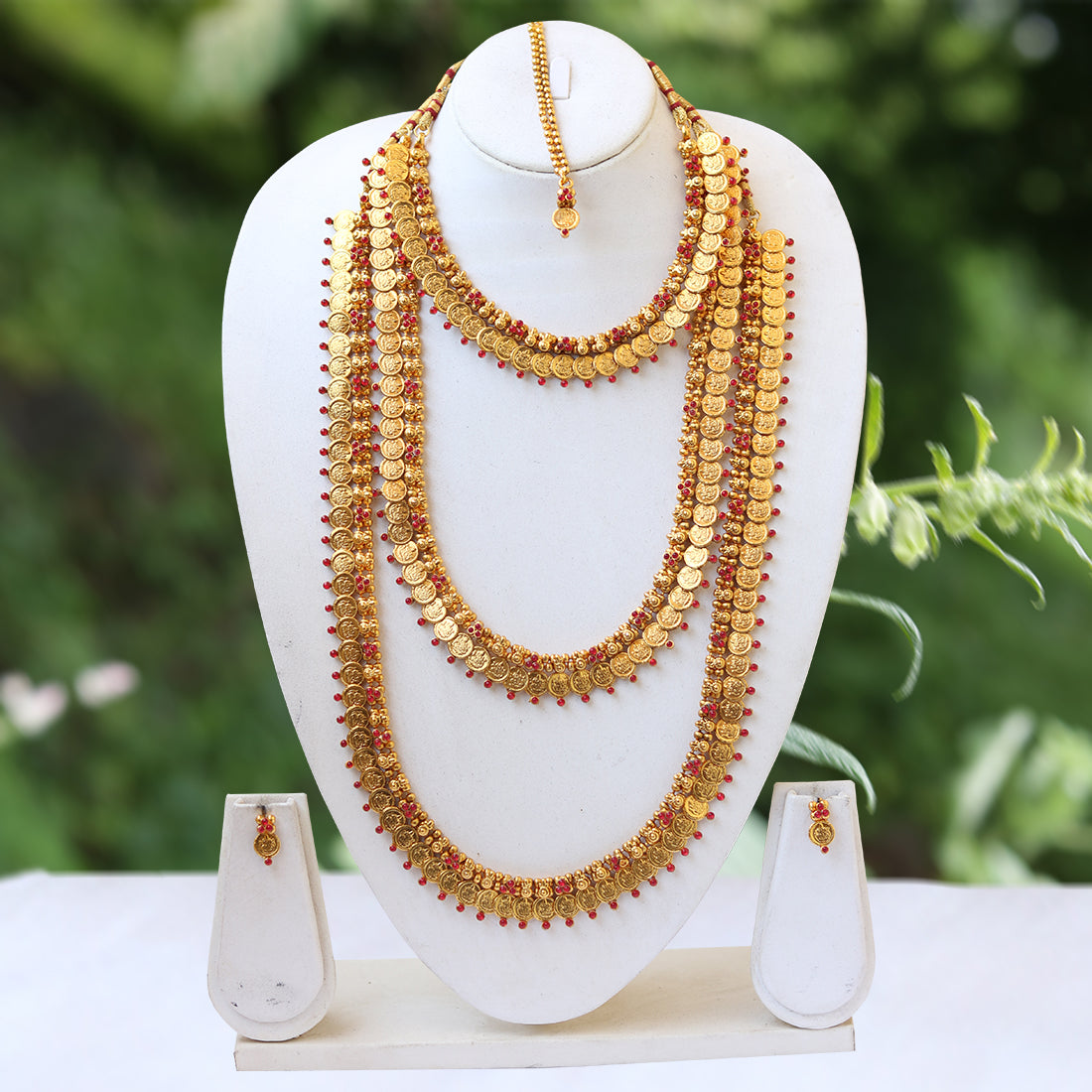 Baridal Necklace Set | Haram Necklace Set | Temple Necklace Set | Laxmi Coin Necklace Set 