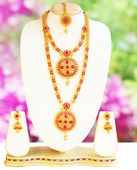 Classy Design Maroon Color Haram Set