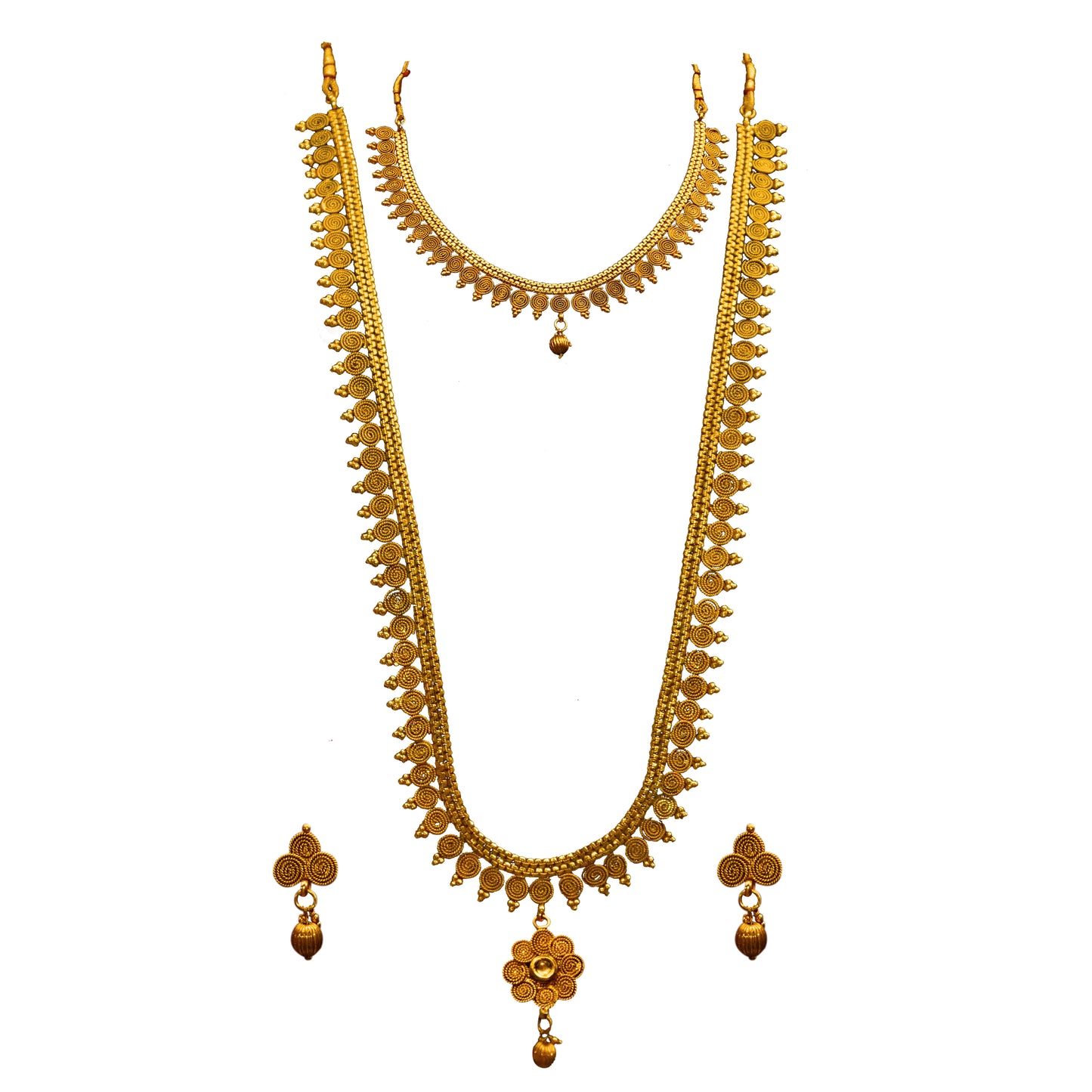 Chakri Design Gold Plated Haram Set