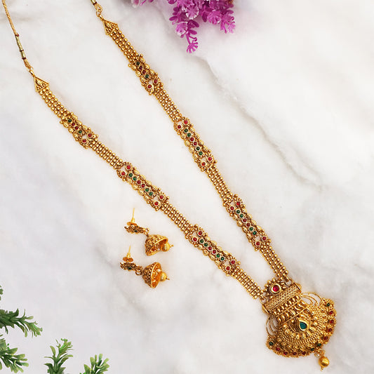 Multicolor Mangalsutra Type Necklace Set